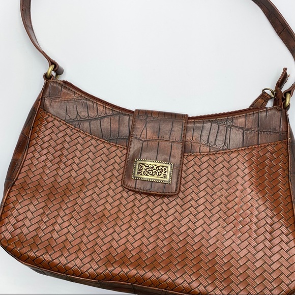 Vintage Handbags - 🍄3 for$25 Coldwater Creek Woven Baguette Handbag